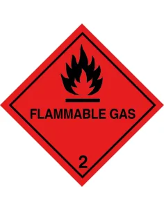 Class 2.1 Flammable Gas - 250mm Placard 2