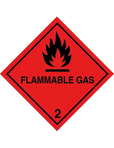 Class 2.1 Flammable Gas - 250mm Placard