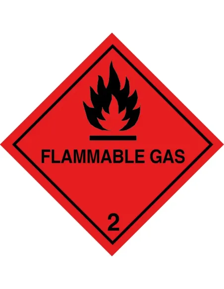 Class 2.1 Flammable Gas - 250mm Placard Class 2.1 Flammable Gas - 250mm Placard
