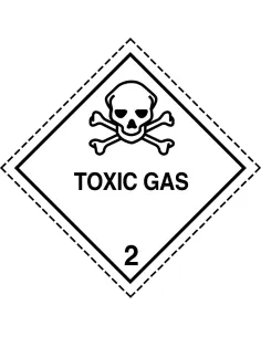Class 2.3 Toxic Gas - 250mm Placard 2