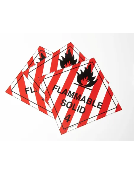 Class 4.1 Flammable Solid - 250mm Placard Class 4.1 Flammable Solid - 250mm Placard