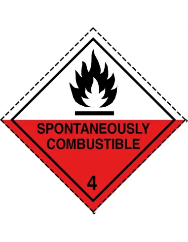 copy of Class 4.2 Spontaneously Combustible - 250mm Placard