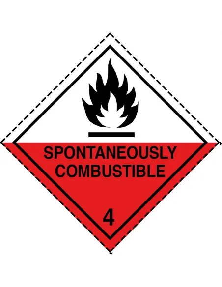 copy of Class 4.2 Spontaneously Combustible - 250mm Placard copy of Class 4.2 Spontaneously Combustible - 250mm Placard