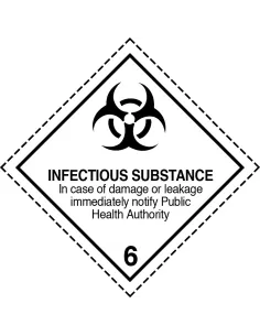 Class 6.2 Infectious Substance - 250mm Placard 2