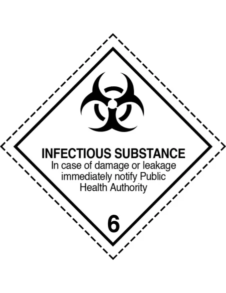 Class 6.2 Infectious Substance - 250mm Placard