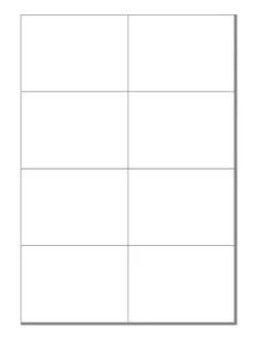 A4 Laser Sheets - 8 Labels per page