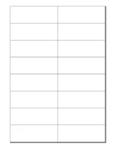 A4 Laser Sheets - 16 Labels per page