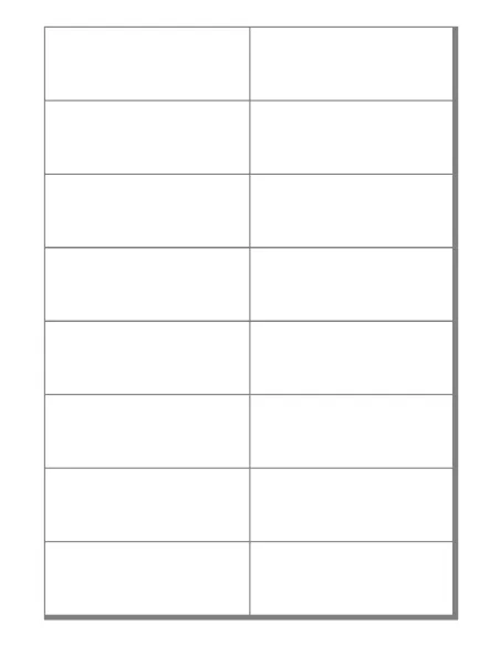 A4 Laser Sheets - 16 Labels per page A4 Laser Sheets - 16 Labels per page