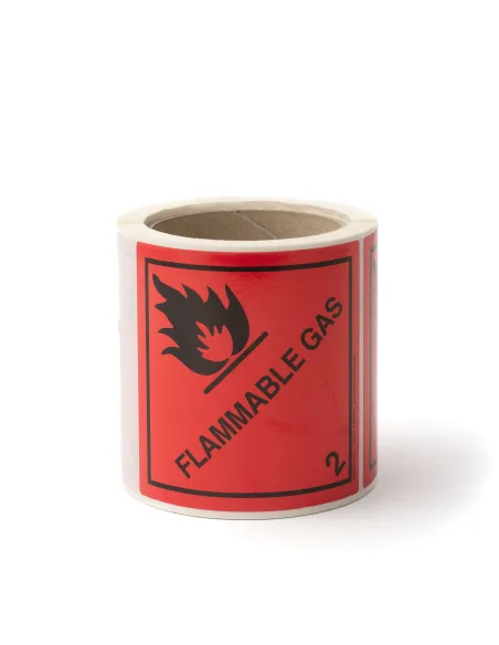 Class 2.1 Flammable Gas - Roll of 250 warning diamond labels Class 2.1 Flammable Gas - Roll of 250 warning diamond labels