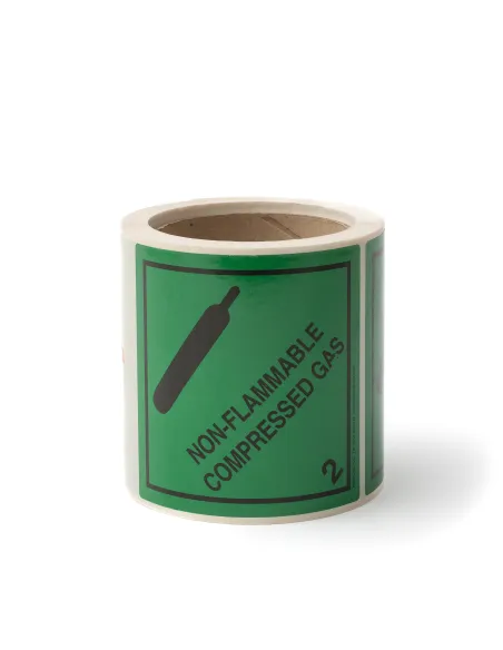 Class 2.2 Non flammable Gas - Roll of 250 warning diamond labels