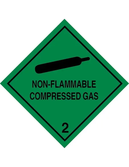 Class 2.2 Non flammable Gas - Roll of 250 warning diamond labels