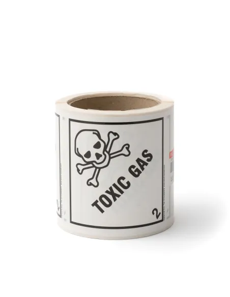 Class 2.3 Toxic Gas - Roll of 250 warning diamond labels Class 2.3 Toxic Gas - Roll of 250 warning diamond labels