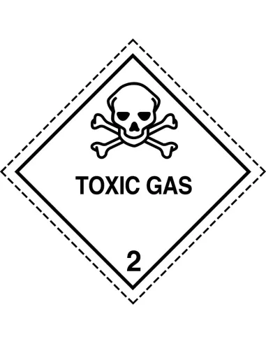 Class 2.3 Toxic Gas - Roll of 250 warning diamond labels