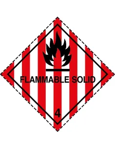 Class 4.1 Flammable Solid - Roll of 250 warning diamond labels 2