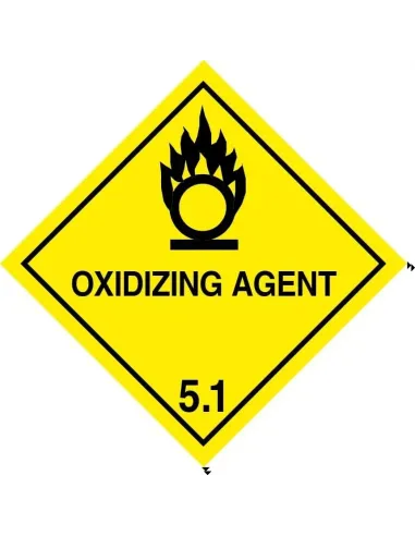 Class 5.1 Oxidizing Agent - Roll of 250 warning diamond labels