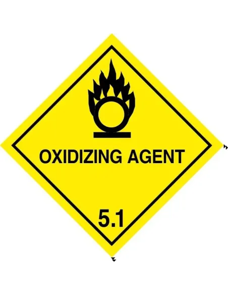 Class 5.1 Oxidizing Agent - Roll of 250 warning diamond labels