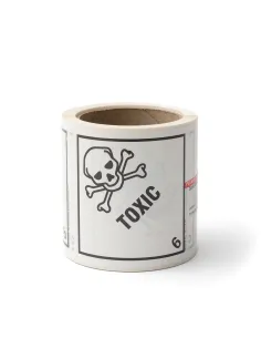 Class 6.1 Toxic - Roll of 250 warning diamond labels