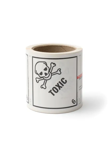 Class 6.1 Toxic - Roll of 250 warning diamond labels Class 6.1 Toxic - Roll of 250 warning diamond labels