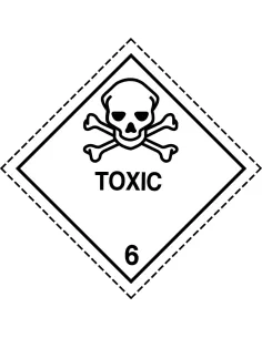 Class 6.1 Toxic - Roll of 250 warning diamond labels 2