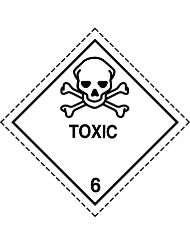 Class 6.1 Toxic - Roll of 250 warning diamond labels