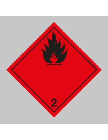 Class 2.1 Flammable Gas - Roll of 250 warning diamond labels