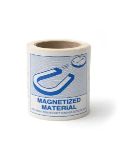 IATA Magnetized Material label - Roll of 250 labels