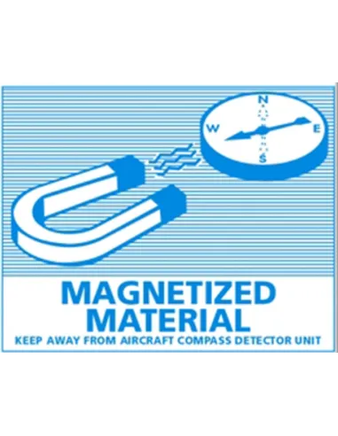 IATA Magnetized Material label - Roll of 250 labels