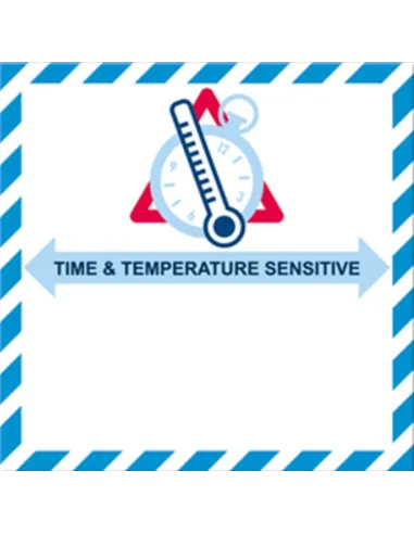 IATA Time and Temp Sensitive - Roll of 250 labels